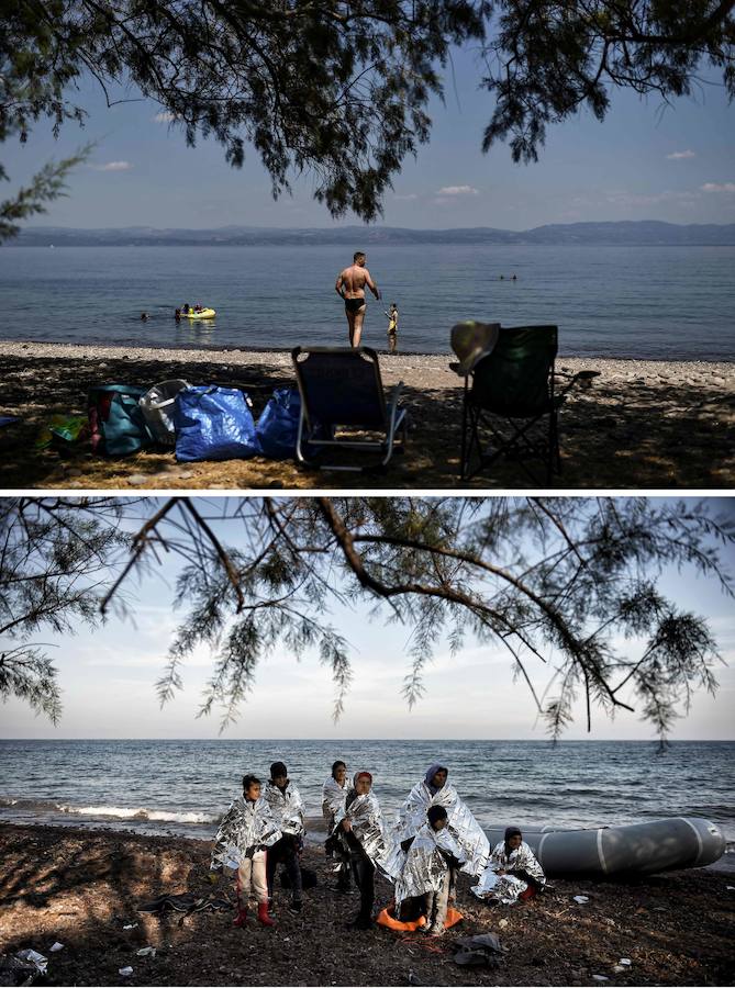 Hace tres años, la isla griega de Lesbos estuvo en el epicentro de la crisis migratoria de 2015, la más importante en Europa desde la Segunda Guerra Mundial.En el momento de mayor intensidad de la crisis de los refugiados, unos 5.000 solicitantes de asilo, Actualmente, entre 35 y 80 personas llegan a diario en las costas griegas. Unos 9.500 refugiados malviven en el campo de acogida de Moria, Las autoridades intentan ahora alejar los refugiados de las playas más turísticas. Numerosos turistas ignoran que en la misma arena donde toman el sol miles de refugiados llegaron en busca de una vida segura. Y muchos de ellos aún no la han encontrado.