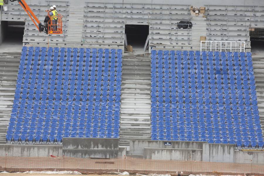 A poco menos de un mes de su reestreno, las obras del estadio de Anoeta presentan grandes avances en los últimos días. Todo estará listo para el Real Sociedad - F.C. Barcelona del próximo 15 de septiembre.