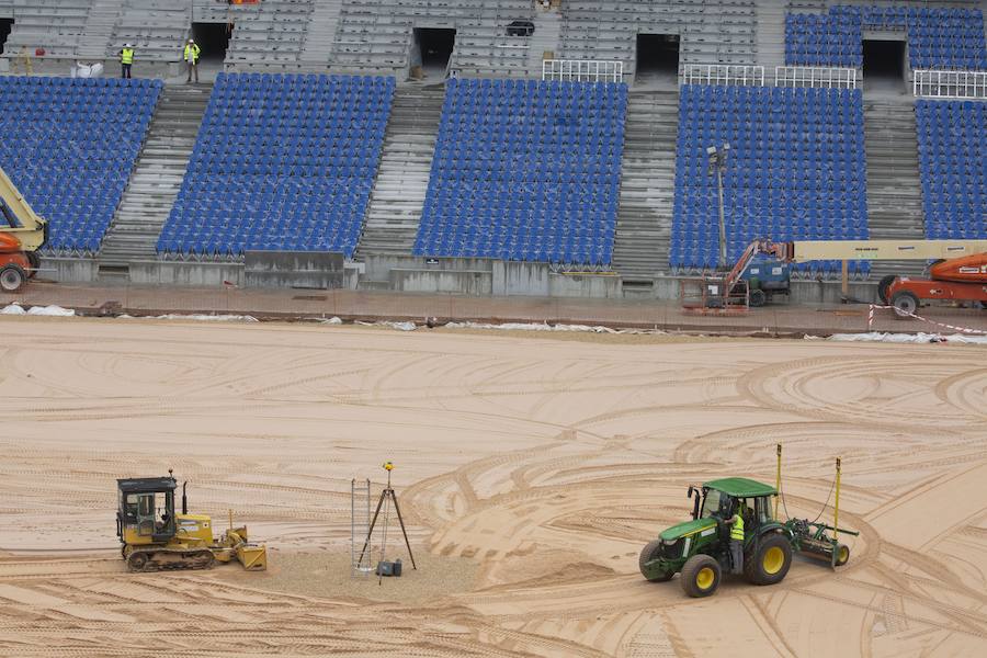 A poco menos de un mes de su reestreno, las obras del estadio de Anoeta presentan grandes avances en los últimos días. Todo estará listo para el Real Sociedad - F.C. Barcelona del próximo 15 de septiembre.