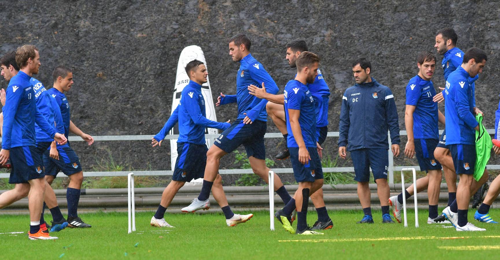 Garitano ha dirigido la última sesión de la Real Sociedad antes de visitar al Villarreal en el que será el primer partido liguero.