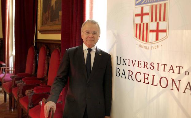 El rector de la Universidad de Barcelona, Joan Elias Garcia.