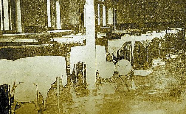 El balneario de Zestoa, inundado. 