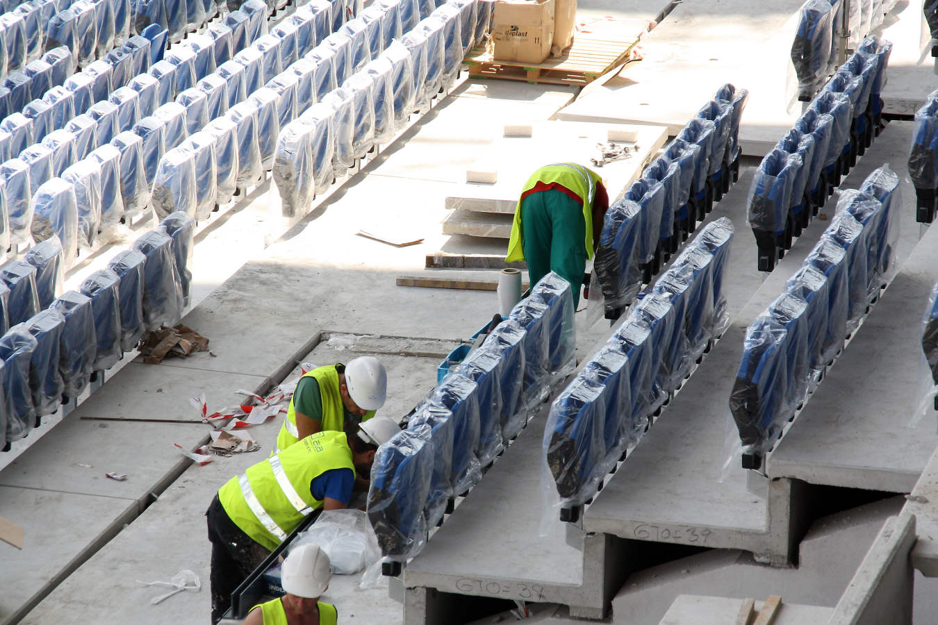La reforma del estadio de Anoeta sigue su curso para poder abris sus puerta el 15 de septiembre ante el Barcelona