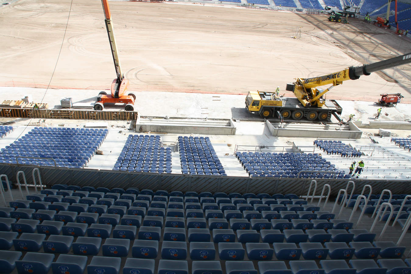 La reforma del estadio de Anoeta sigue su curso para poder abris sus puerta el 15 de septiembre ante el Barcelona