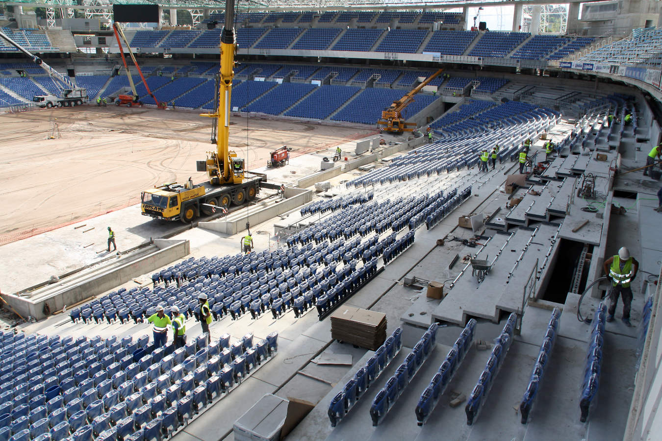 La reforma del estadio de Anoeta sigue su curso para poder abris sus puerta el 15 de septiembre ante el Barcelona