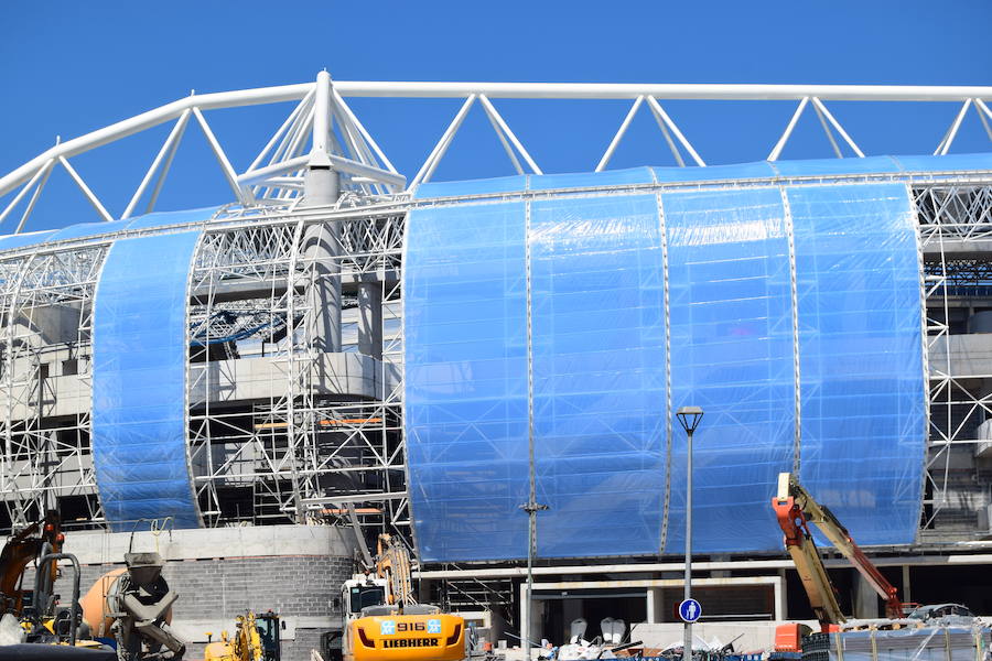 La reforma del estadio de Anoeta sigue su curso para poder abrir sus puerta el 15 de septiembre ante el F.C. Barcelona