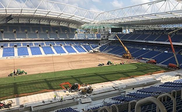 Imagen. Galería: Así avanzan las obras dentro de Anoeta.