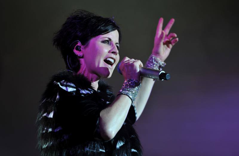 La cantante irlandesa Dolores O'Riordan durante un concierto en 2016.