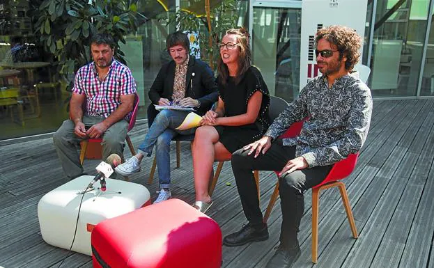 Joseba Lopetegi, Iñaki Estévez, Juncal Eizaguirre y Luis Carnicero presentaron el Irun Rock.