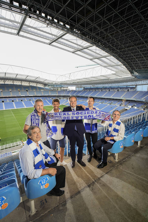 Arconada, Larrañaga, Rekarte, Prieto y Gorriz avalan el nuevo hogar txuri-urdin