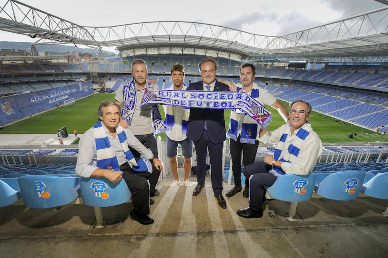 Arconada, Larrañaga, Rekarte, Prieto y Gorriz avalan el nuevo hogar txuri-urdin