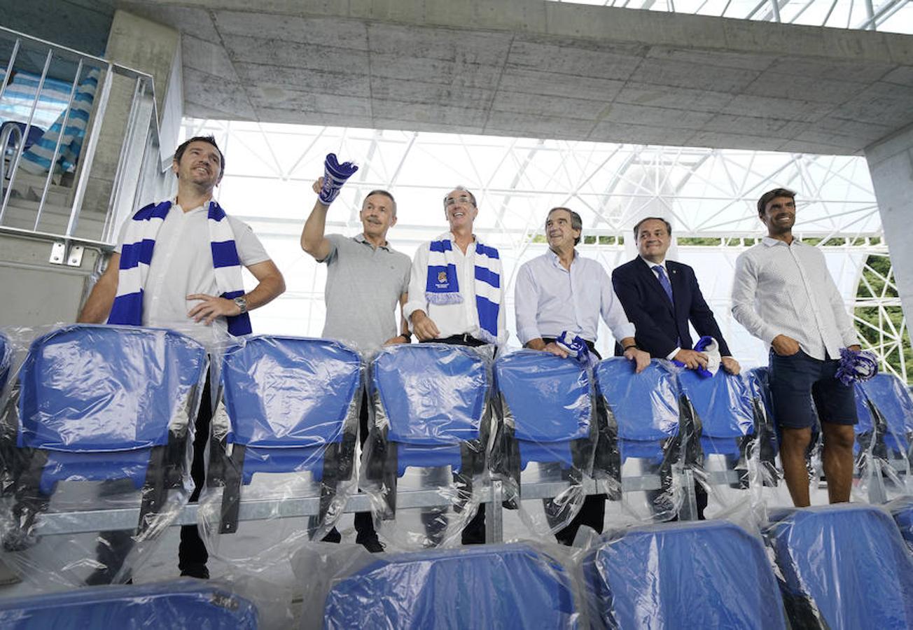 Arconada, Larrañaga, Rekarte, Prieto y Gorriz avalan el nuevo hogar txuri-urdin