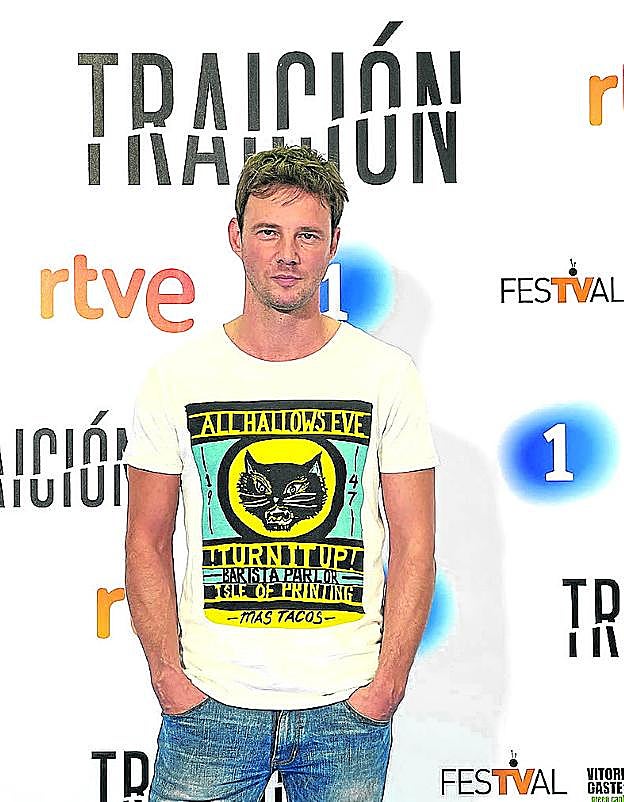 Eloy Azorín (Madrid, 41 años) en la presentación de la serie 'Traición'.