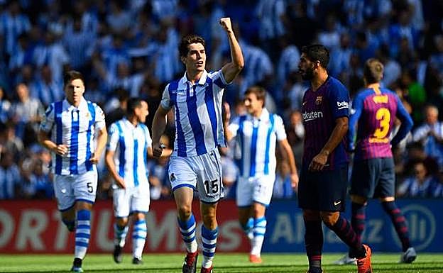 El beasaindarra Aritz Elustondo firmó el gol 3.300 de la Real Sociedad en Primera División