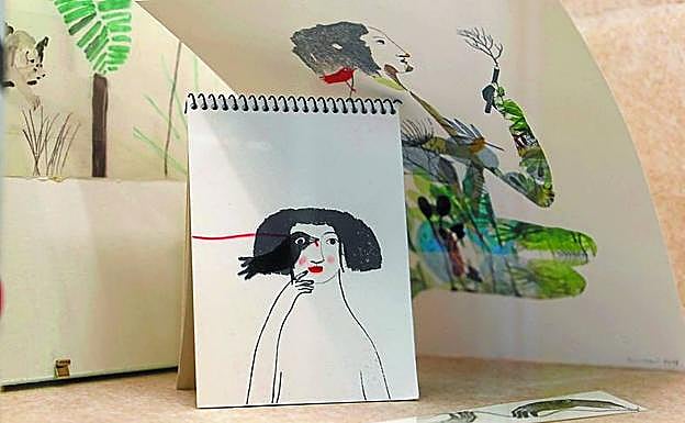 Aieteko kultur etxean dauden lanetako batzuk