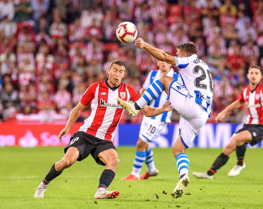 Derbi vasco disputado este viernes en San Mamés, correspondiente a la octava jornada de Liga