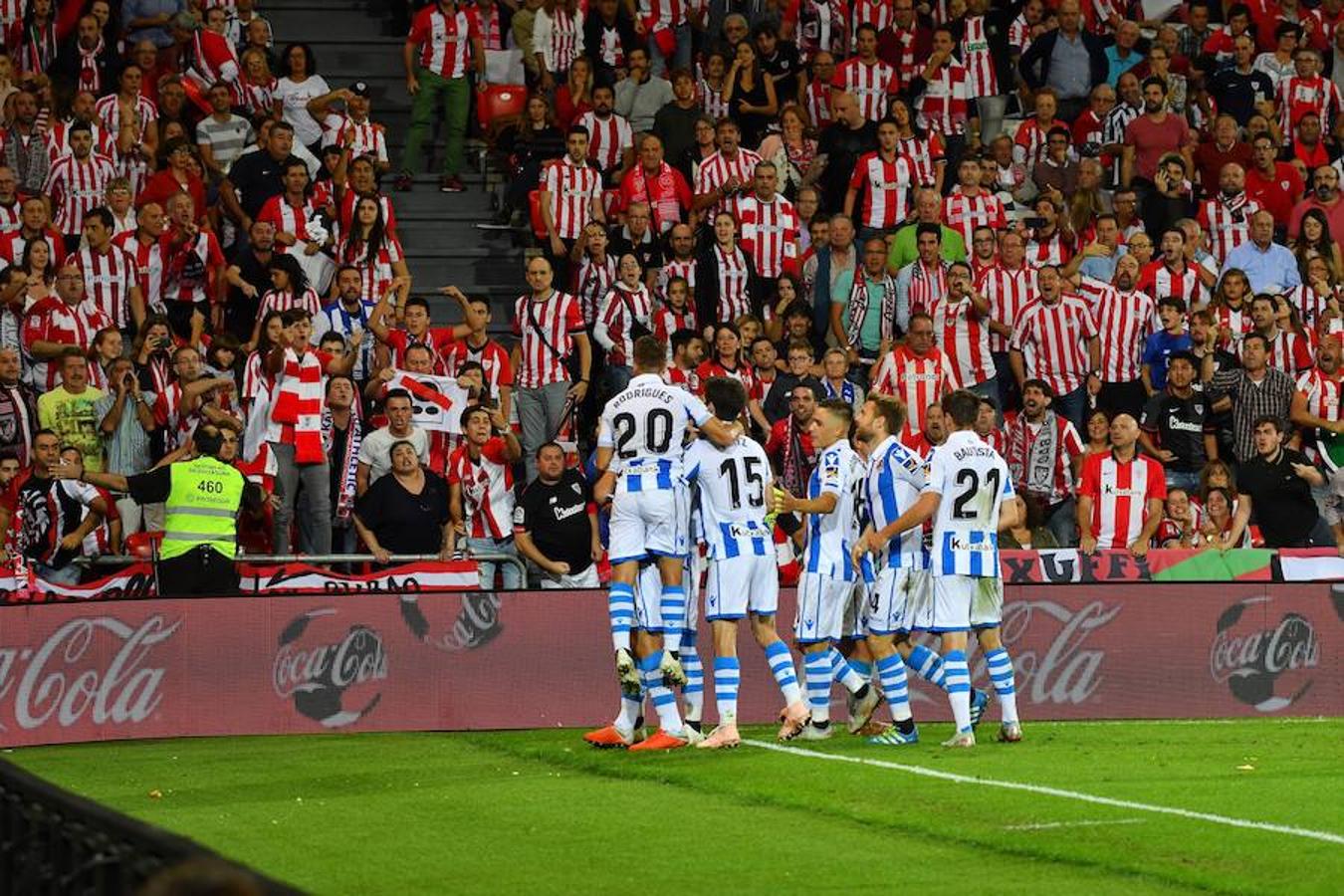 Derbi vasco disputado este viernes en San Mamés, correspondiente a la octava jornada de Liga