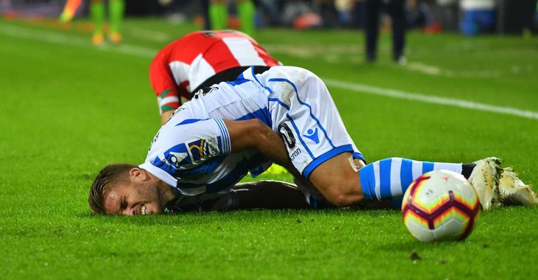 Derbi vasco disputado este viernes en San Mamés, correspondiente a la octava jornada de Liga