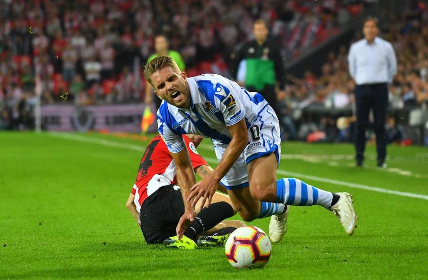 Derbi vasco disputado este viernes en San Mamés, correspondiente a la octava jornada de Liga