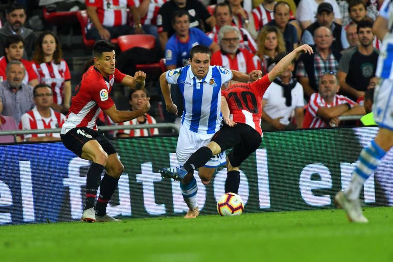 Derbi vasco disputado este viernes en San Mamés, correspondiente a la octava jornada de Liga