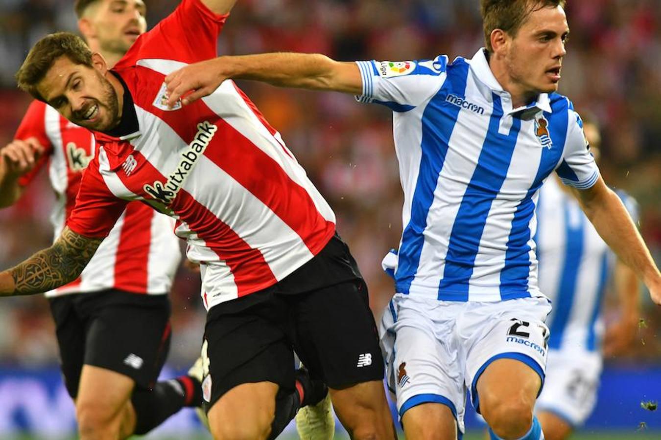 Derbi vasco disputado este viernes en San Mamés, correspondiente a la octava jornada de Liga