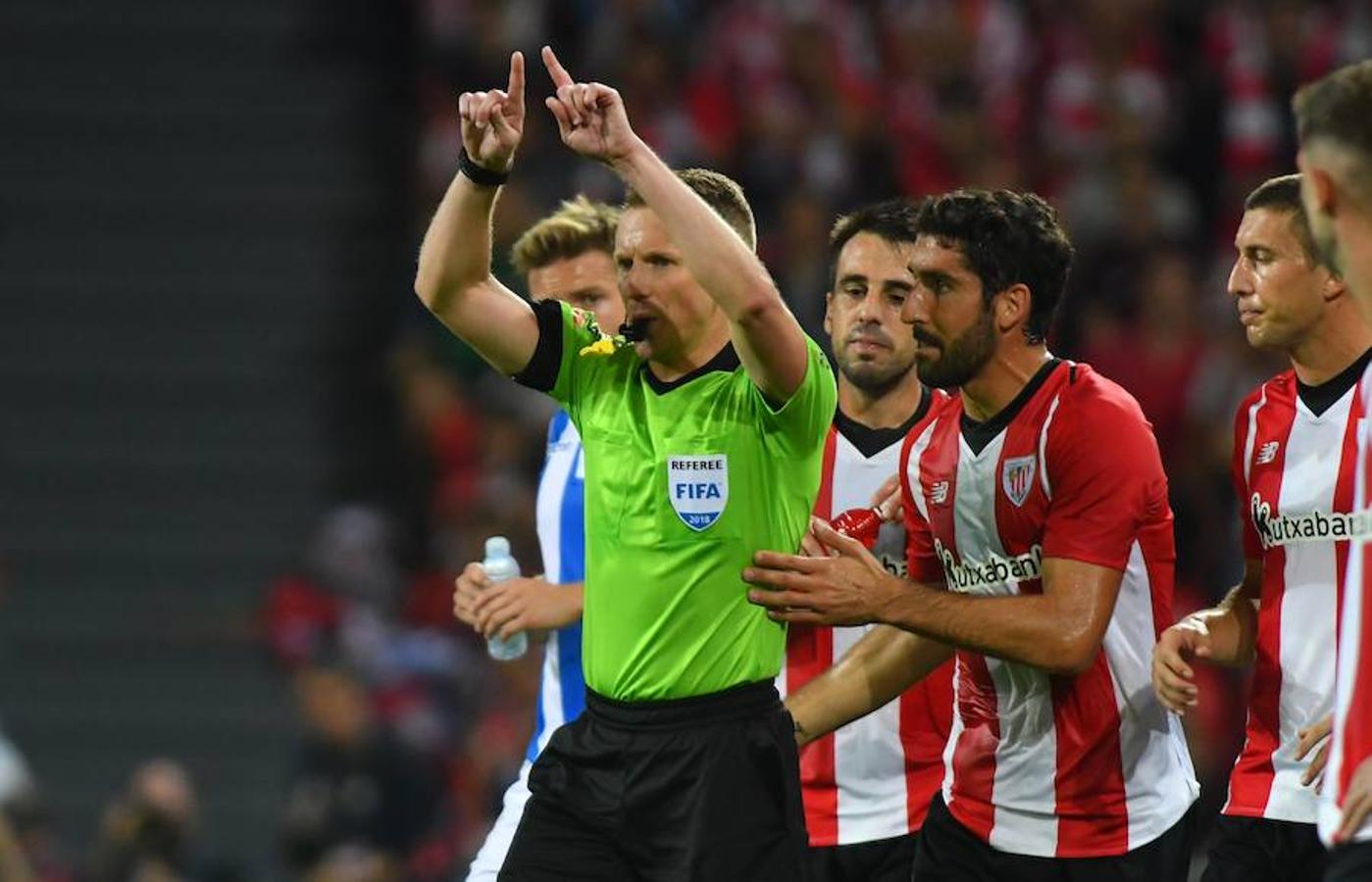 Derbi vasco disputado este viernes en San Mamés, correspondiente a la octava jornada de Liga