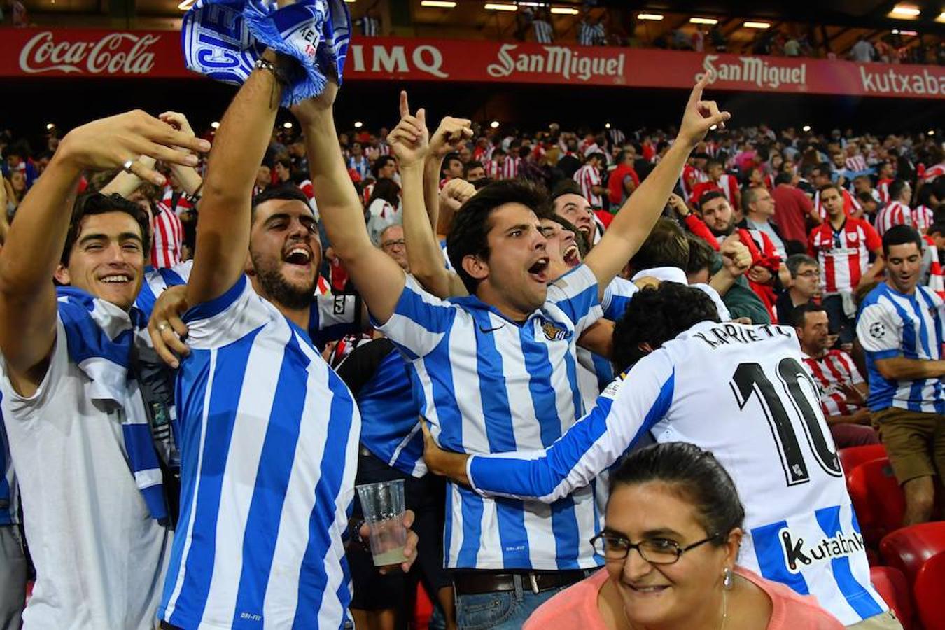 Derbi vasco disputado este viernes en San Mamés, que la Real se llevó con goles de Oyarzabal (2) y Sangalli