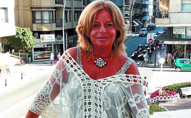 Consuelo Ordóñez, en la terraza del hotel Londres en Donostia.