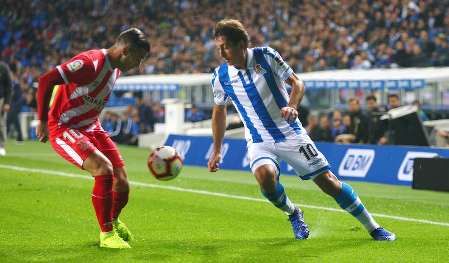 La Real Sociedad y el Girona han empatado (0-0) en el partido disputado el lunes por la noche en el estadio de Anoeta.. 