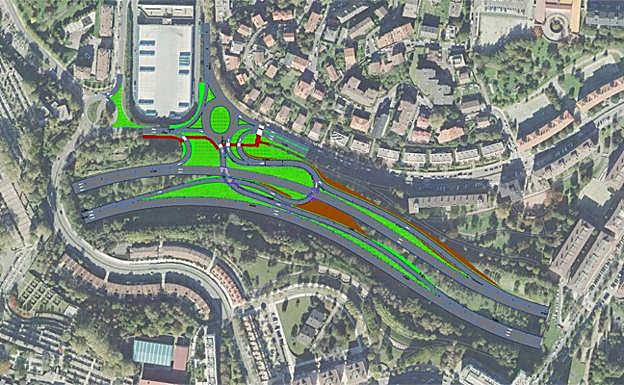 Detalle de los nuevos accesos desde la Variante.