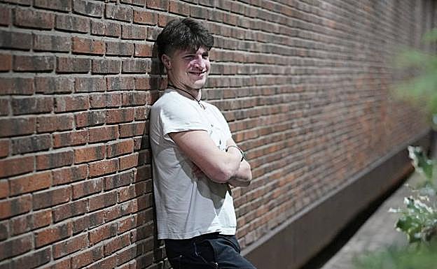 Mikel Miquelena, en las instalaciones de este periódico, días antes de la carrera.