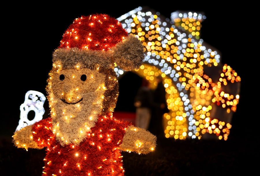 Las luces de Navidad de la ciudad de Belgrado ya se han encedido. Los habitantes y visitantes aprovechan para fotografiarse con la decoración. 