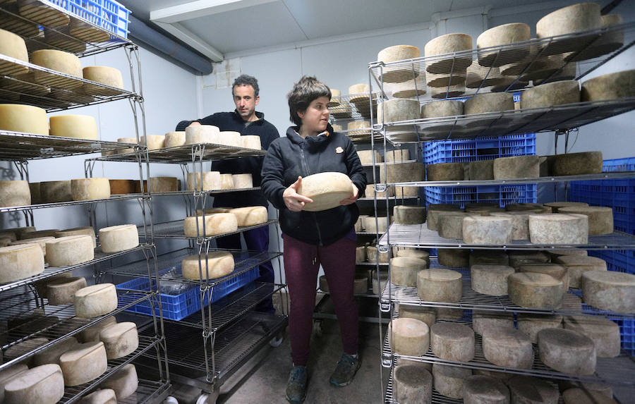 Jon y Martina cambiaron la cocina por el pastoreo y hoy viven felices en su casa y quesería Garoa de Zerain.