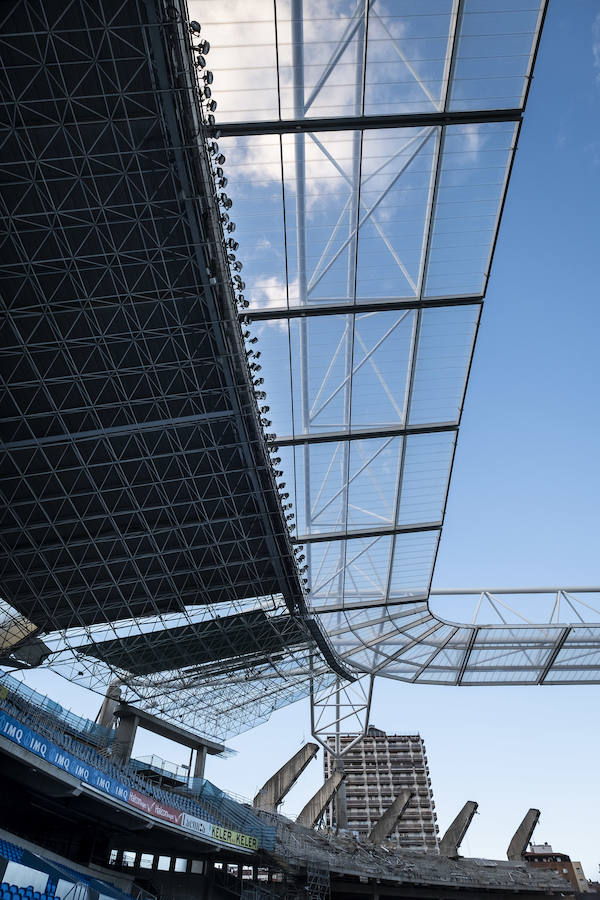 Las obras en el estadio de Anoeta avanzan a buen ritmo.