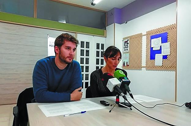 David Soto y Miren Etxebeste, ayer en Gure Morada.