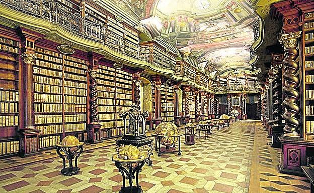 La sala barroca del Clementinum, en Praga.
