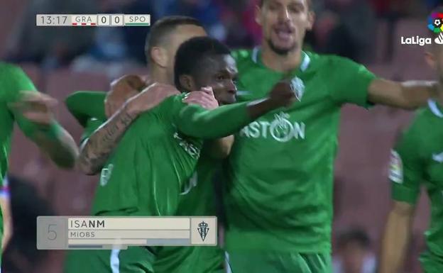 Isaac Cofie dio el triunfo al Sporting con un golazo.