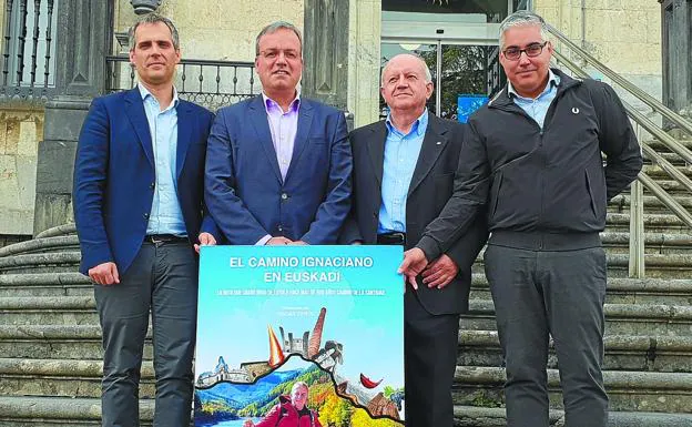 Etxeberria, Retortillo, Echarte y Cristóbal presentaron 'El Camino Ignaciano en Euskadi'. 