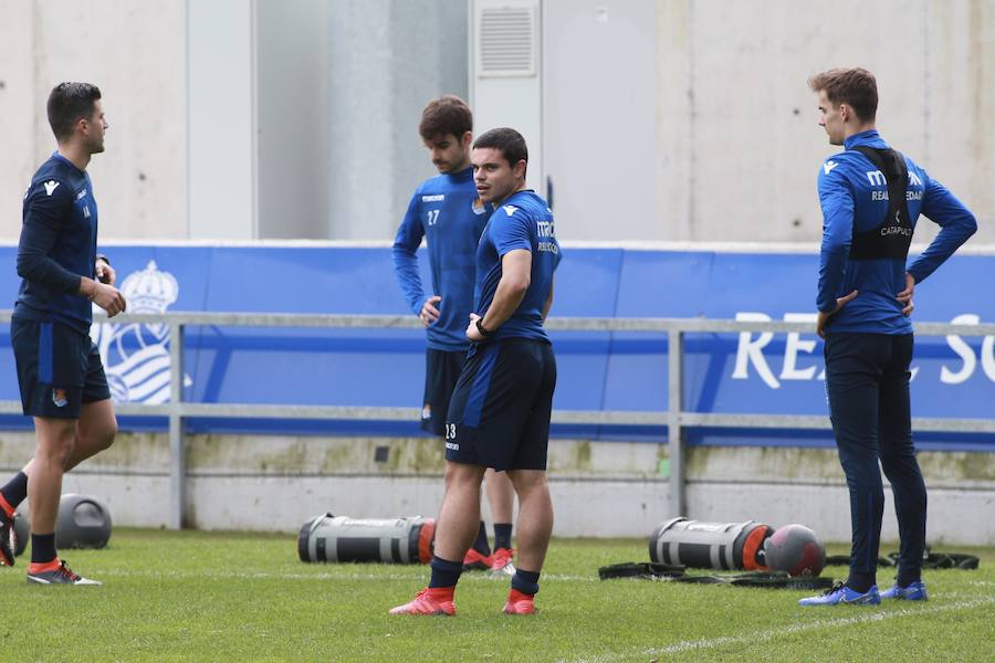 Los de Garitano han entrenado esta mañana en Zubieta tratando de olvidar la derrota en Anoeta y pensando ya en su próximo rival.