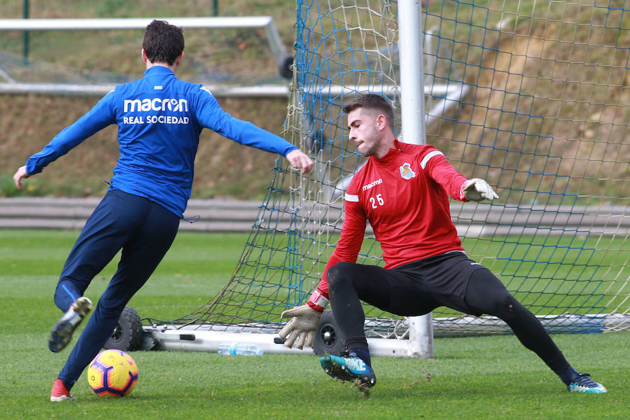 Los de Garitano han entrenado esta mañana en Zubieta tratando de olvidar la derrota en Anoeta y pensando ya en su próximo rival.