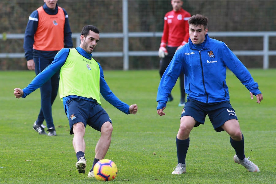 Los de Garitano han entrenado esta mañana en Zubieta tratando de olvidar la derrota en Anoeta y pensando ya en su próximo rival.