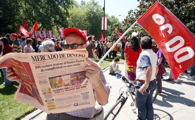 Manifestación de los sindicatos en el Día del Trabajador. 