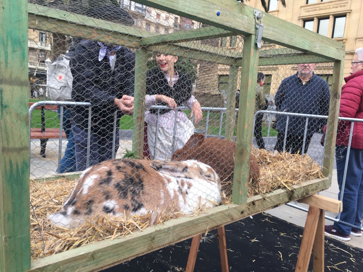 Donostia se viste de tradición y buen ambiente por Santo Tomás. Los diferentes puestos de talos y txistorra funcionan a pleno rendimiento desde primera hora, y los puestos de verduras, frutas, reposteria, pan y artesanías contribuyen a dar color a la ciudad. 