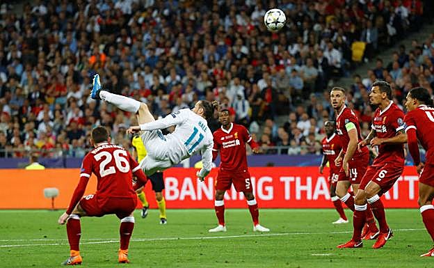 Bale marcó de chilena en Kiev uno de los mejores goles de la historia de la Champions. 