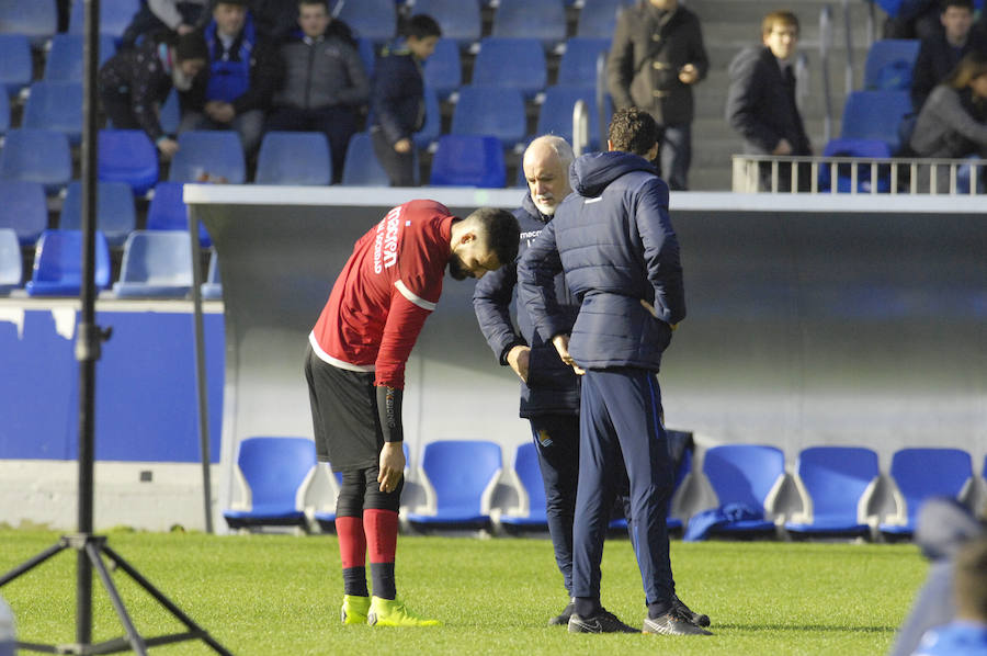 La Real Sociedad tiene hoy una doble sesión de entrenamiento a las ordenes de Imanol Alguacil en el que lo más destacado del primer entrenamiento ha sido la mala noticia de la lesión de Moya en la sesión matinal. A las 17:00 realizaran la segunda sesión.