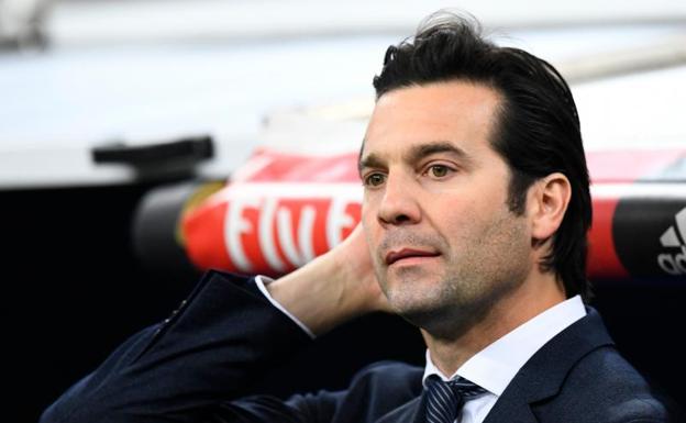 Santiago Solari, durante el partido ante la Real.