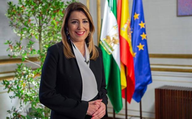 La presidenta de la Junta de Andalucía en funciones, Susana Díaz.