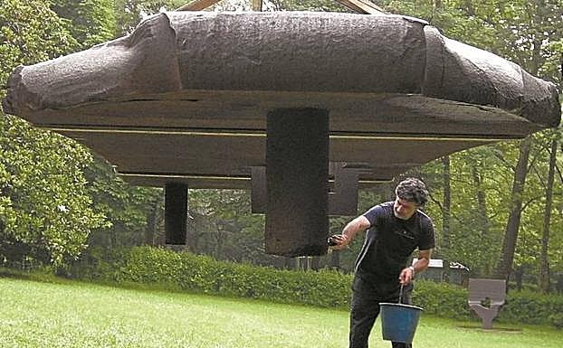 La 'Mesa Luca Pacioli', durante un traslado. 