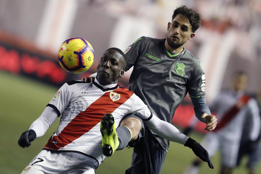 Partido muy disputado en Vallecas de la Real Sociedad