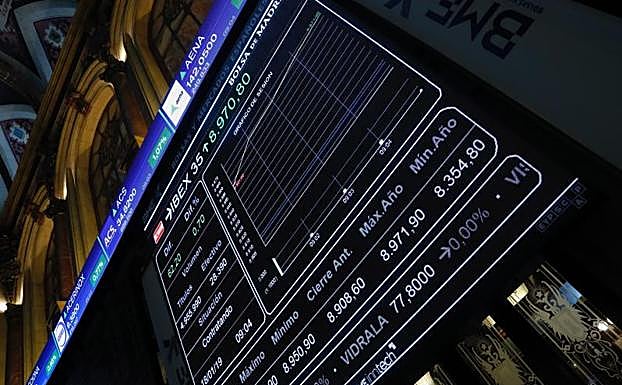 El Ibex 35 cierra en positivo y se asienta en los 9.100 puntos pese al BCE